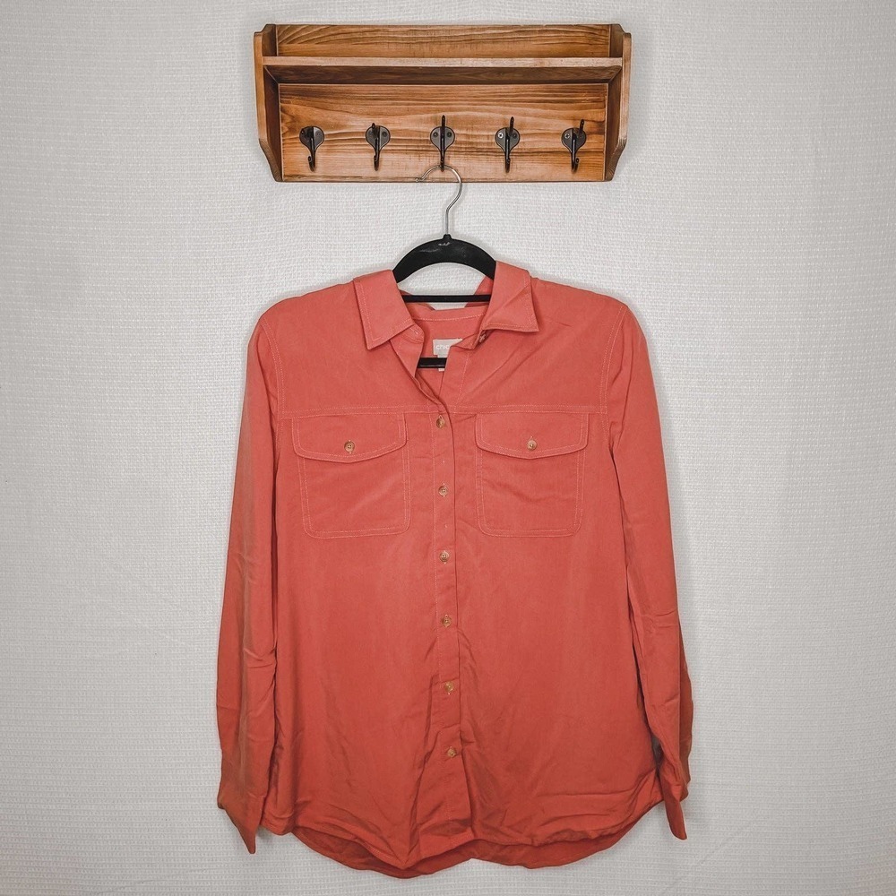 Chicos | Salmon Pink Rosey Colored Button Up Top
